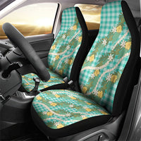 Aloha Puakenikeni Anthurium Pikake Lei Car Seat Cover Marine Hawaiian Palaka Pattern