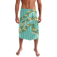 Aloha Puakenikeni Anthurium Pikake Lei Lavalava Marine Hawaiian Palaka Pattern LT9 Marine - Polynesian Pride