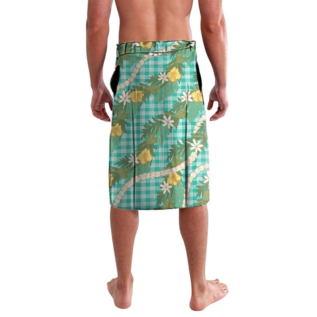 Aloha Puakenikeni Anthurium Pikake Lei Lavalava Marine Hawaiian Palaka Pattern LT9 - Polynesian Pride