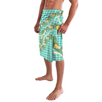 Aloha Puakenikeni Anthurium Pikake Lei Lavalava Marine Hawaiian Palaka Pattern LT9 - Polynesian Pride