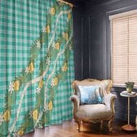 Aloha Puakenikeni Anthurium Pikake Lei Window Curtain Marine Hawaiian Palaka Pattern