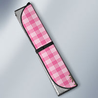 Aloha Puakenikeni Anthurium Pikake Lei Auto Sun Shade Tropical Pink Hawaiian Palaka Pattern