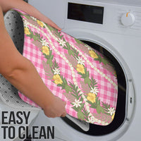 Aloha Puakenikeni Anthurium Pikake Lei Bathroom Set Tropical Pink Hawaiian Palaka Pattern LT9 - Polynesian Pride