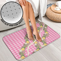 Aloha Puakenikeni Anthurium Pikake Lei Bathroom Set Tropical Pink Hawaiian Palaka Pattern LT9 - Polynesian Pride