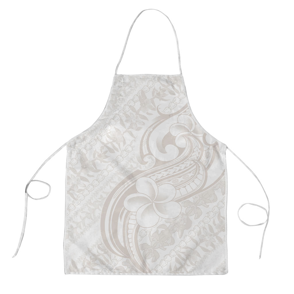 Hawaii Plumeria Lokelani Pikake Lei Apron Sandy Beige Polynesian Tattoo LT9 Beige - Polynesian Pride