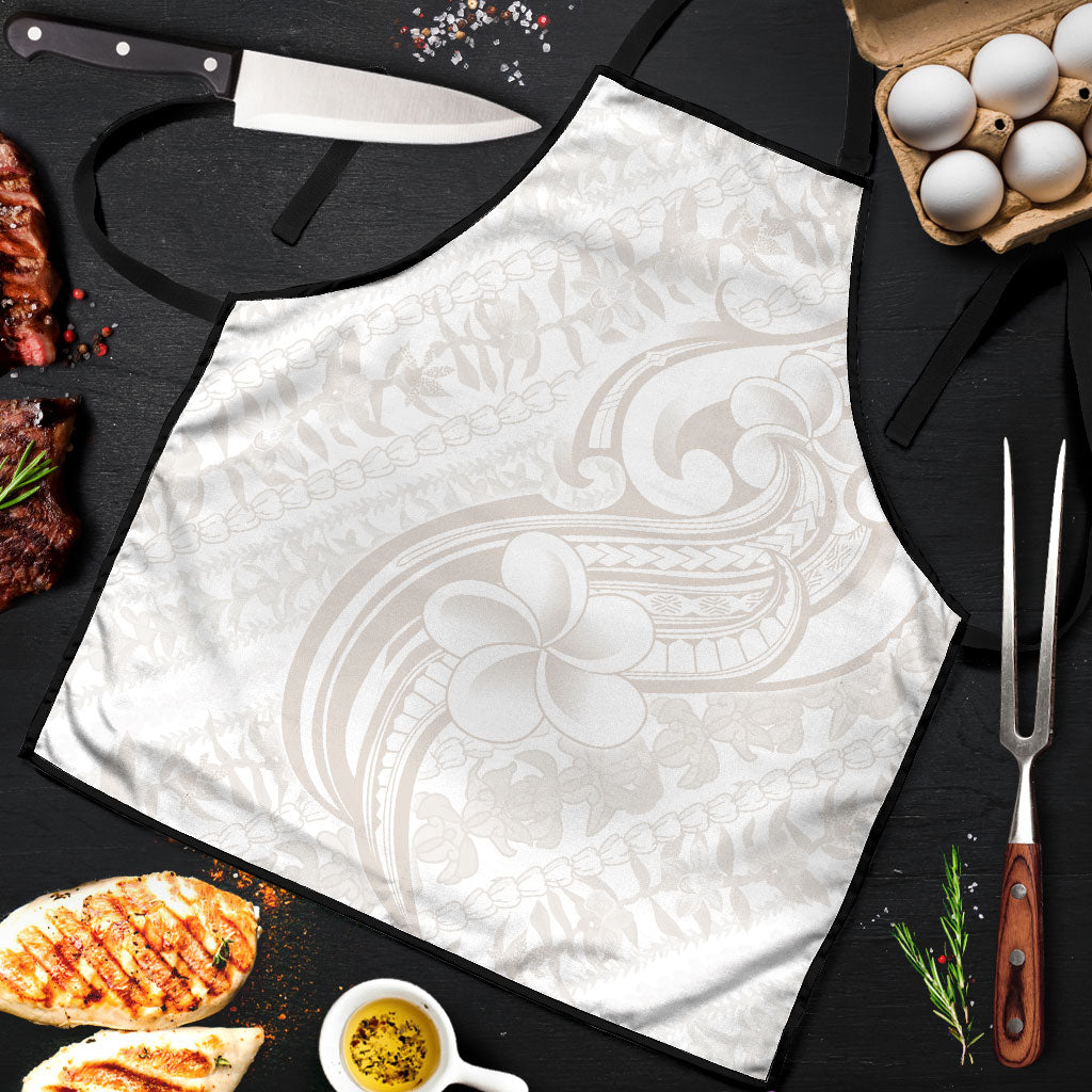 Hawaii Plumeria Lokelani Pikake Lei Apron Sandy Beige Polynesian Tattoo LT9 Beige - Polynesian Pride
