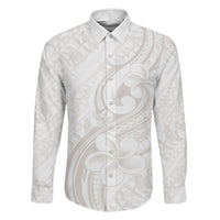 Hawaii Plumeria Lokelani Pikake Lei Family Matching Puletasi and Hawaiian Shirt Sandy Beige Polynesian Tattoo