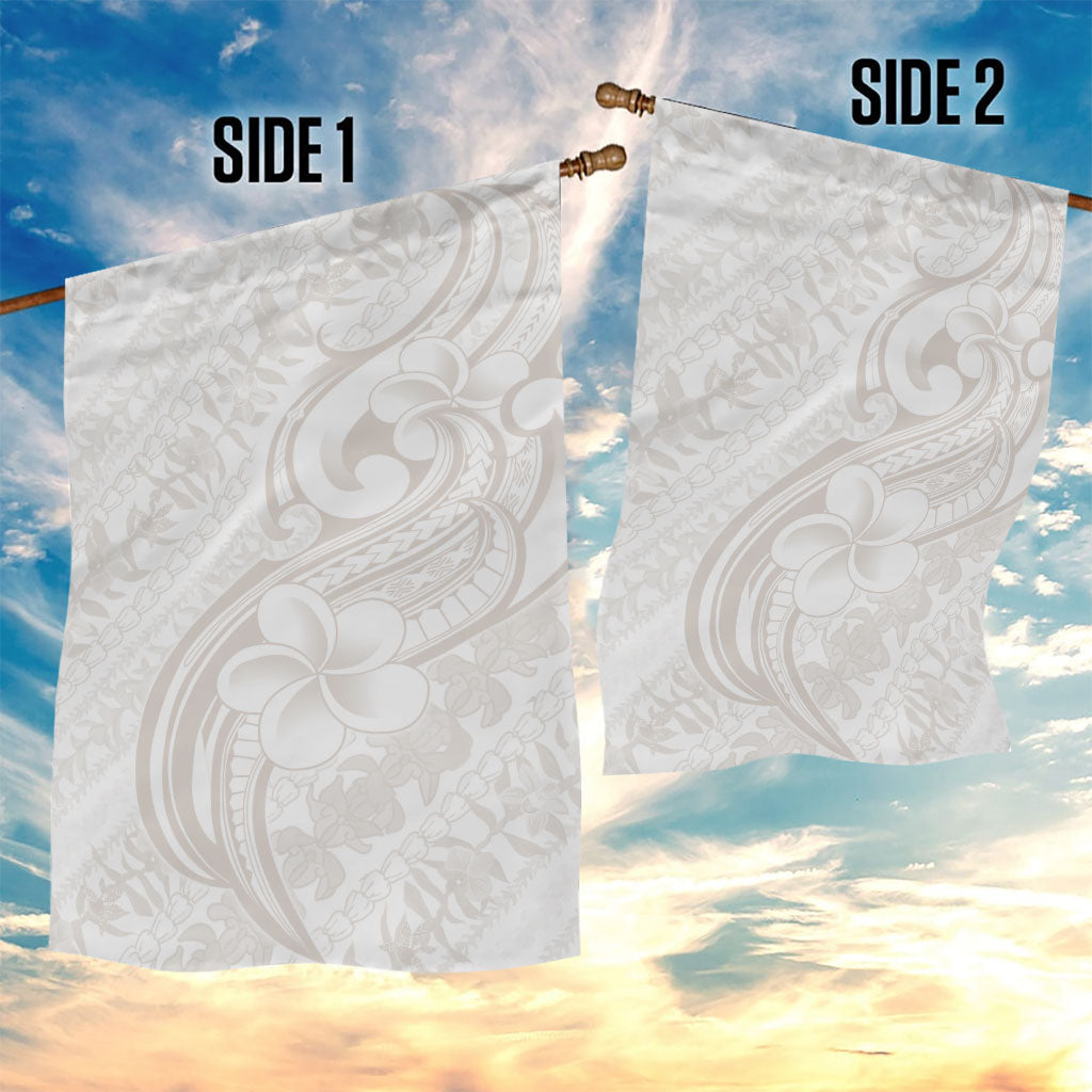 Hawaii Plumeria Lokelani Pikake Lei Garden Flag Sandy Beige Polynesian Tattoo LT9 - Polynesian Pride