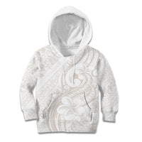 Hawaii Plumeria Lokelani Pikake Lei Kid Hoodie Sandy Beige Polynesian Tattoo LT9 Hoodie Beige - Polynesian Pride