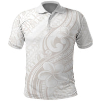 Hawaii Plumeria Lokelani Pikake Lei Polo Shirt Sandy Beige Polynesian Tattoo LT9 Beige - Polynesian Pride