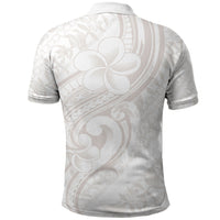 Hawaii Plumeria Lokelani Pikake Lei Polo Shirt Sandy Beige Polynesian Tattoo LT9 - Polynesian Pride