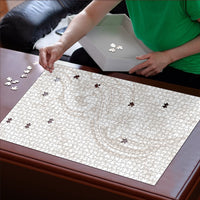 Hawaii Plumeria Lokelani Pikake Lei Puzzle Sandy Beige Polynesian Tattoo LT9 - Polynesian Pride