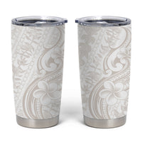 Hawaii Plumeria Lokelani Pikake Lei Tumbler Cup Sandy Beige Polynesian Tattoo LT9 Beige - Polynesian Pride