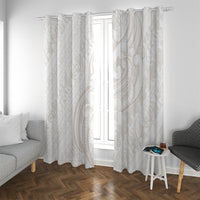 Hawaii Plumeria Lokelani Pikake Lei Window Curtain Sandy Beige Polynesian Tattoo