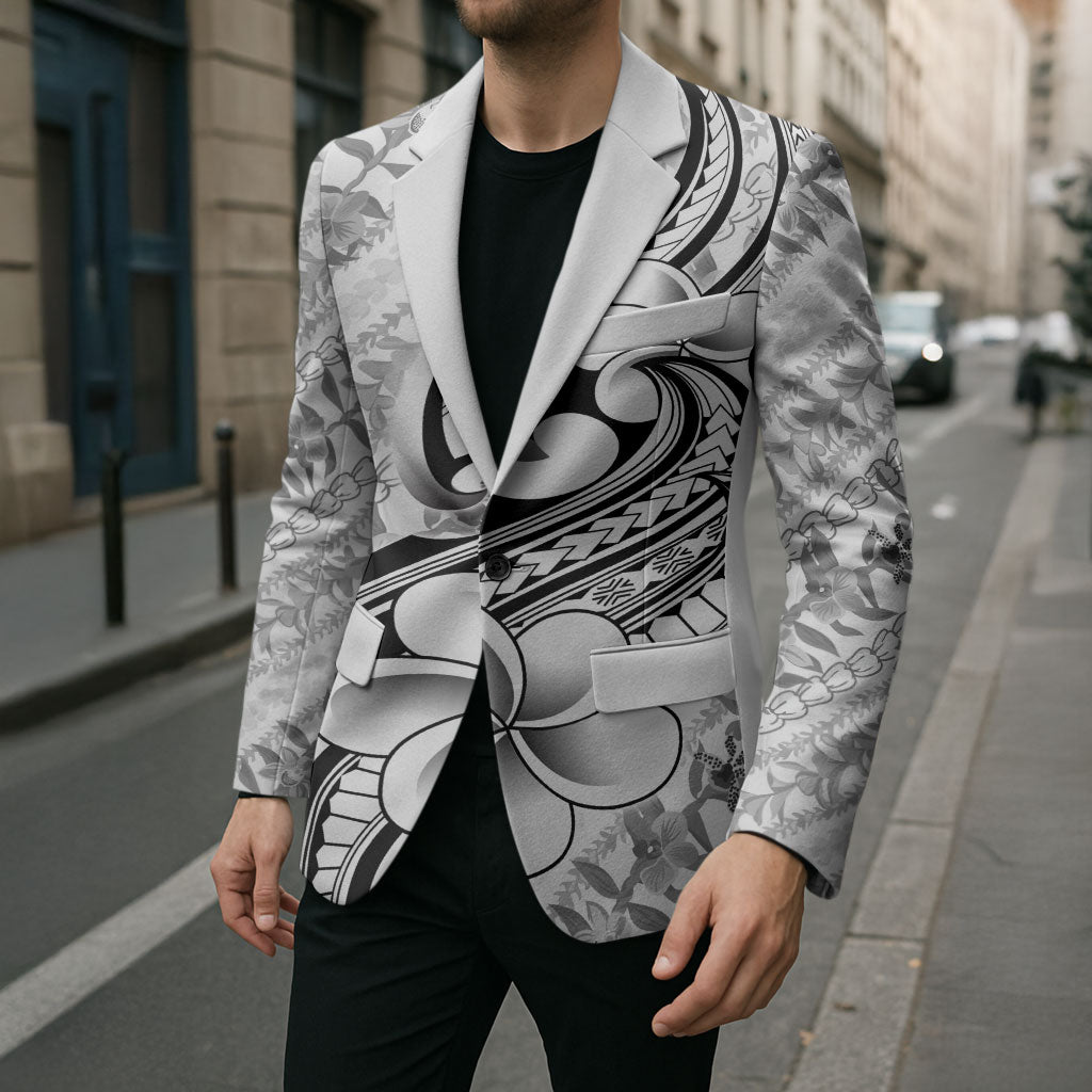 Hawaii Plumeria Lokelani Pikake Lei Blazer Ele'ele Polynesian Tattoo