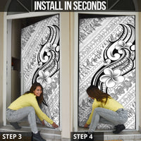 Hawaii Plumeria Lokelani Pikake Lei Door Cover Ele'ele Polynesian Tattoo