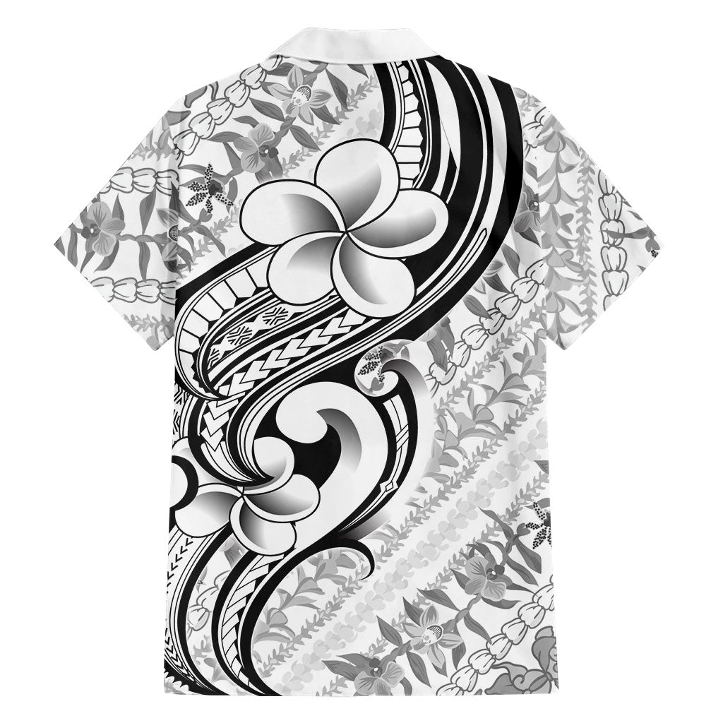 Hawaii Plumeria Lokelani Pikake Lei Family Matching Mermaid Dress and Hawaiian Shirt Ele'ele Polynesian Tattoo