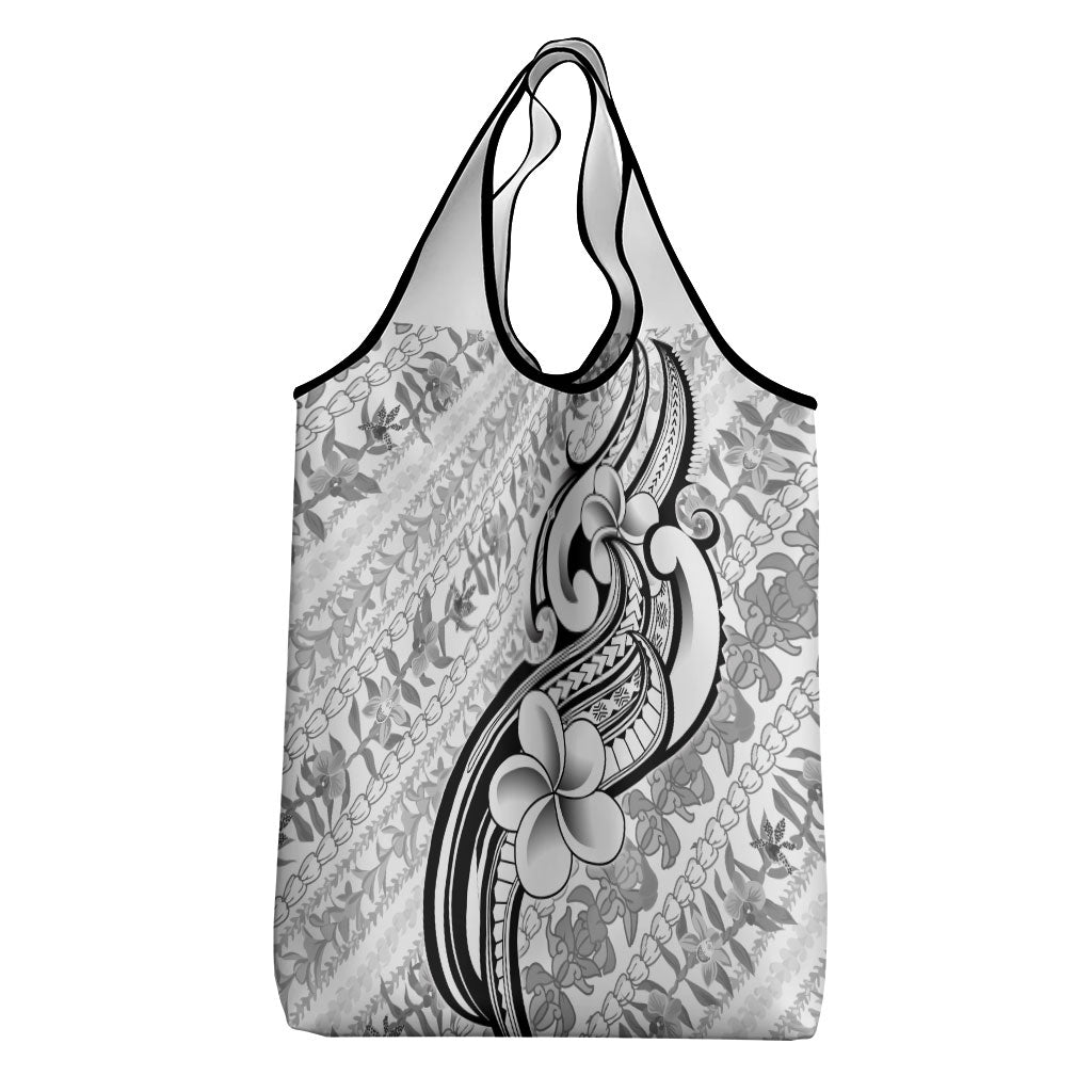 Hawaii Plumeria Lokelani Pikake Lei Grocery Bag Ele'ele Polynesian Tattoo LT9 - Polynesian Pride