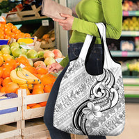 Hawaii Plumeria Lokelani Pikake Lei Grocery Bag Ele'ele Polynesian Tattoo LT9 - Polynesian Pride