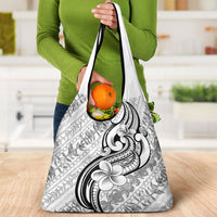 Hawaii Plumeria Lokelani Pikake Lei Grocery Bag Ele'ele Polynesian Tattoo LT9 - Polynesian Pride