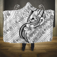 Hawaii Plumeria Lokelani Pikake Lei Hooded Blanket Ele'ele Polynesian Tattoo LT9 - Polynesian Pride