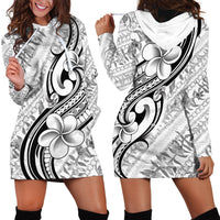 Hawaii Plumeria Lokelani Pikake Lei Hoodie Dress Ele'ele Polynesian Tattoo LT9 - Polynesian Pride
