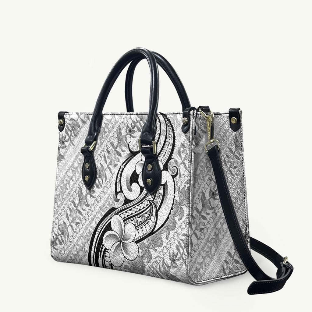 Hawaii Plumeria Lokelani Pikake Lei Leather Bag Ele'ele Polynesian Tattoo