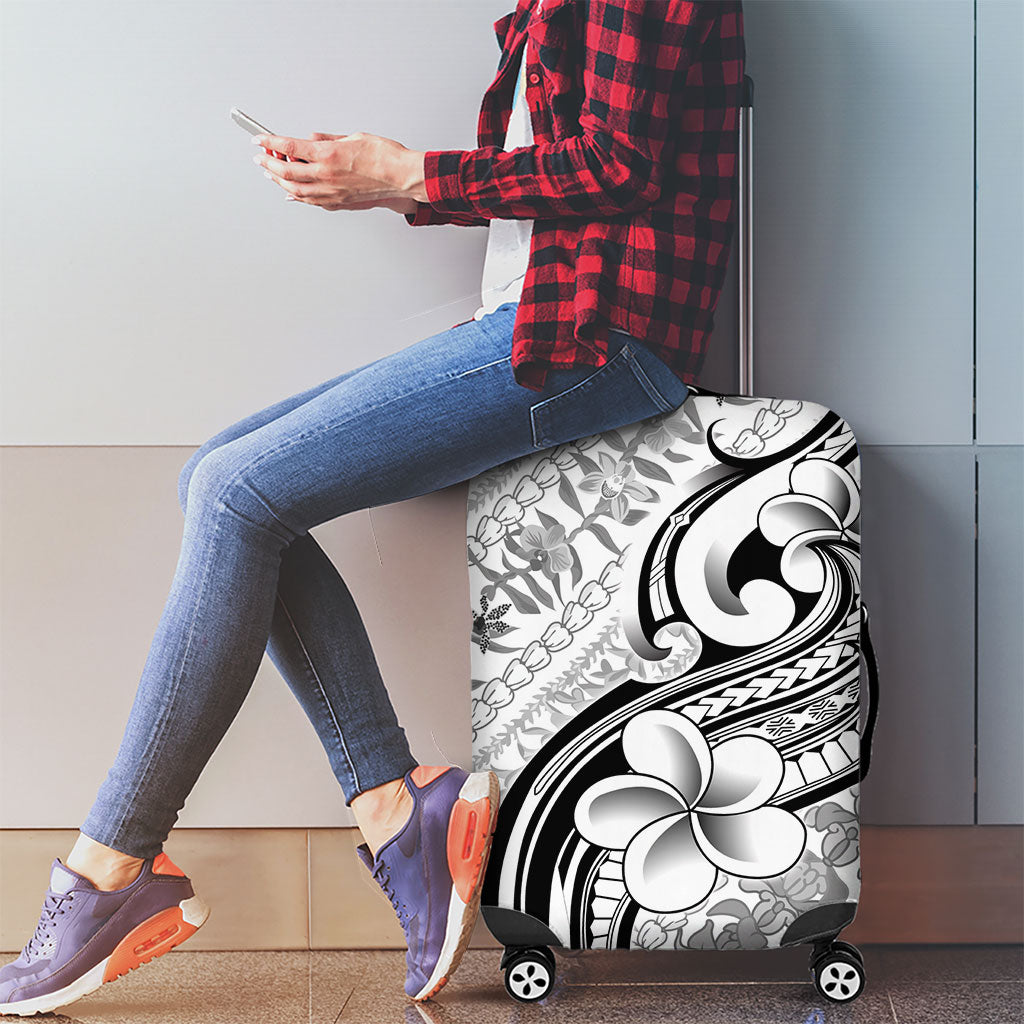 Hawaii Plumeria Lokelani Pikake Lei Luggage Cover Ele'ele Polynesian Tattoo