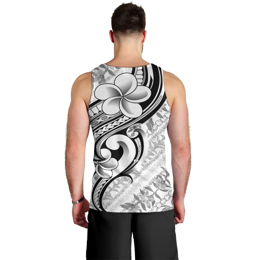 Hawaii Plumeria Lokelani Pikake Lei Men Tank Top Ele'ele Polynesian Tattoo LT9 - Polynesian Pride