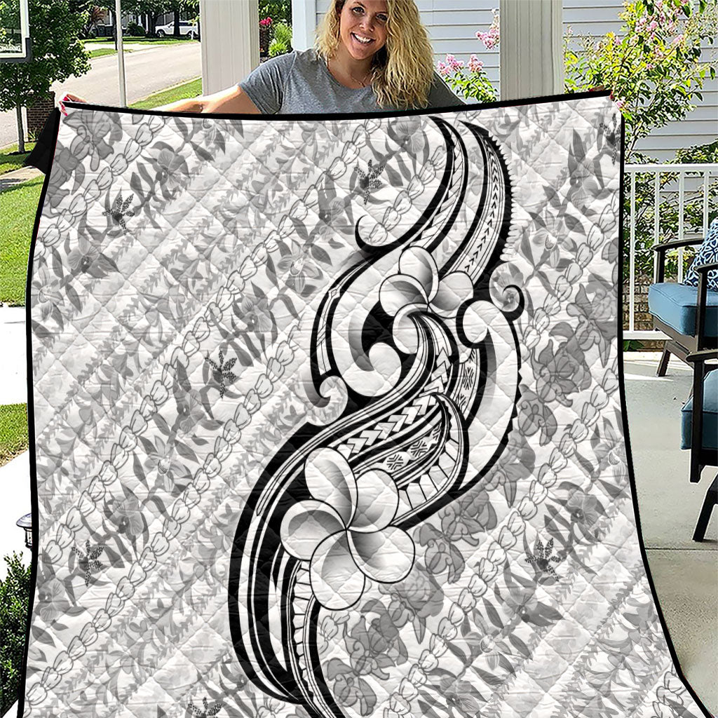 Hawaii Plumeria Lokelani Pikake Lei Quilt Ele'ele Polynesian Tattoo