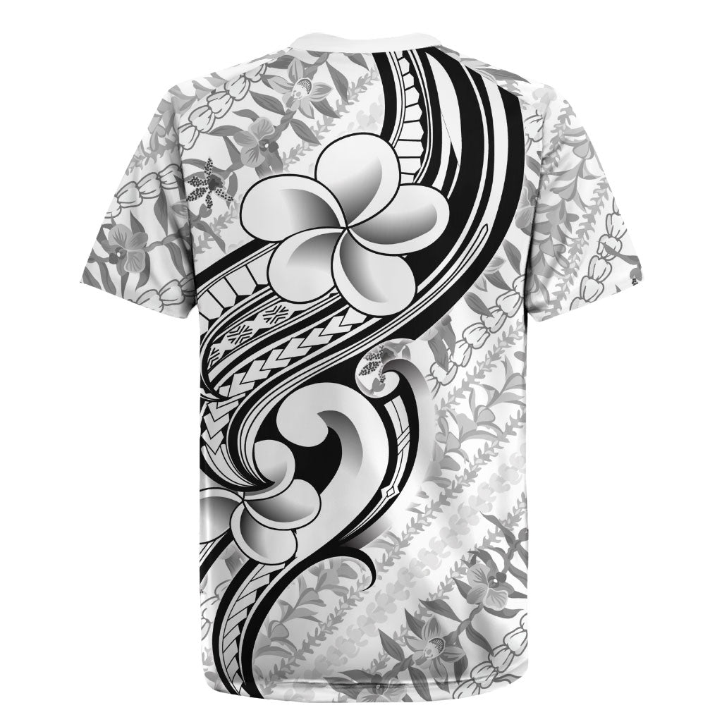 Hawaii Plumeria Lokelani Pikake Lei Rugby Jersey Ele'ele Polynesian Tattoo LT9 - Polynesian Pride