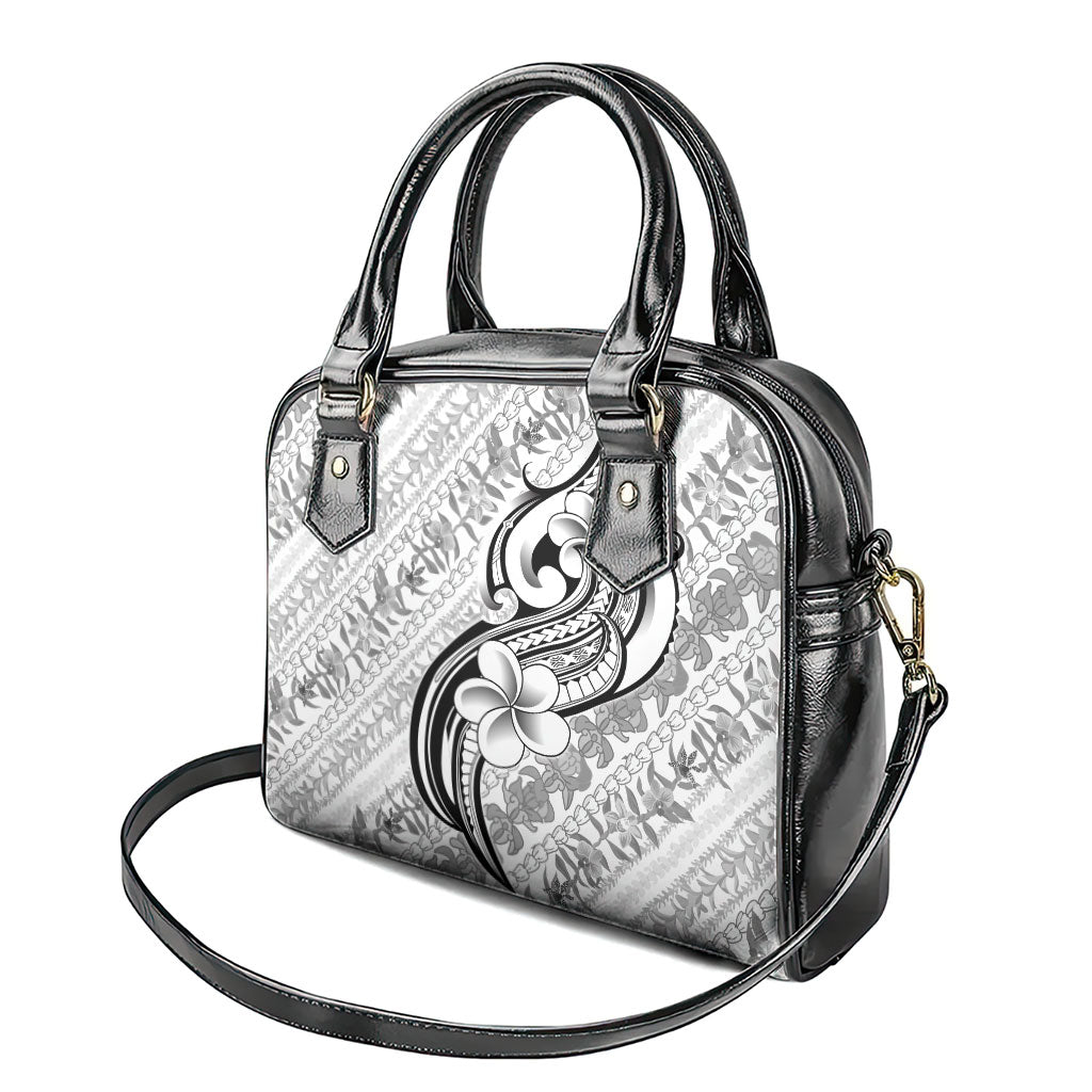 Hawaii Plumeria Lokelani Pikake Lei Shoulder Handbag Ele'ele Polynesian Tattoo LT9 - Polynesian Pride