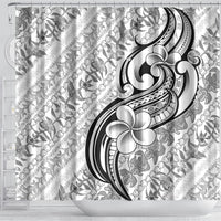 Hawaii Plumeria Lokelani Pikake Lei Shower Curtain Ele'ele Polynesian Tattoo
