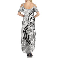 Hawaii Plumeria Lokelani Pikake Lei Summer Maxi Dress Ele'ele Polynesian Tattoo