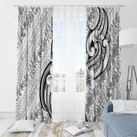 Hawaii Plumeria Lokelani Pikake Lei Window Curtain Ele'ele Polynesian Tattoo