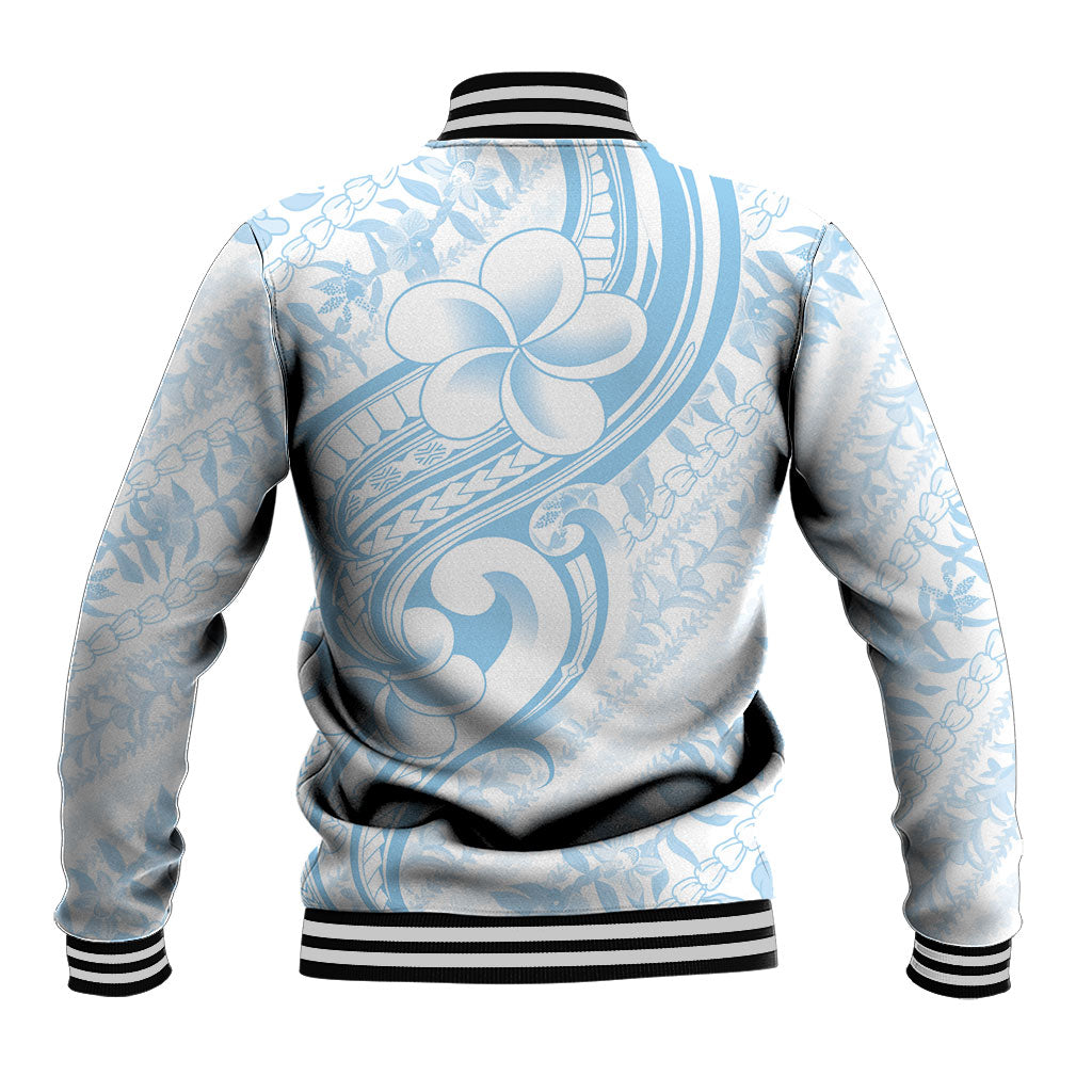 Hawaii Plumeria Lokelani Pikake Lei Baseball Jacket Uliuli Polynesian Tattoo