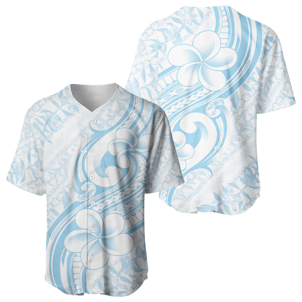 Hawaii Plumeria Lokelani Pikake Lei Baseball Jersey Uliuli Polynesian Tattoo LT9 - Polynesian Pride