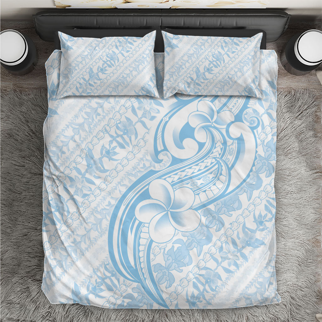 Hawaii Plumeria Lokelani Pikake Lei Bedding Set Uliuli Polynesian Tattoo