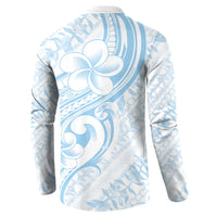 Hawaii Plumeria Lokelani Pikake Lei Button Sweatshirt Uliuli Polynesian Tattoo