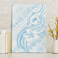 Hawaii Plumeria Lokelani Pikake Lei Canvas Wall Art Uliuli Polynesian Tattoo LT9 Without Frame Blue - Polynesian Pride