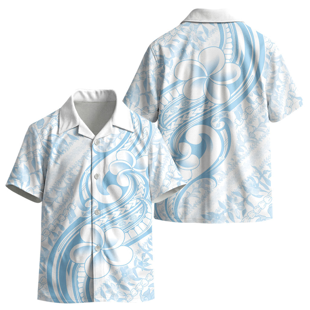 Hawaii Plumeria Lokelani Pikake Lei Kid Hawaiian Shirt Uliuli Polynesian Tattoo LT9 - Polynesian Pride