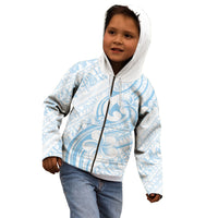 Hawaii Plumeria Lokelani Pikake Lei Kid Hoodie Uliuli Polynesian Tattoo