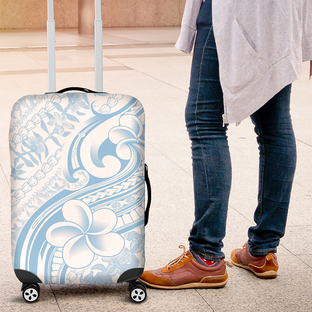 Hawaii Plumeria Lokelani Pikake Lei Luggage Cover Uliuli Polynesian Tattoo