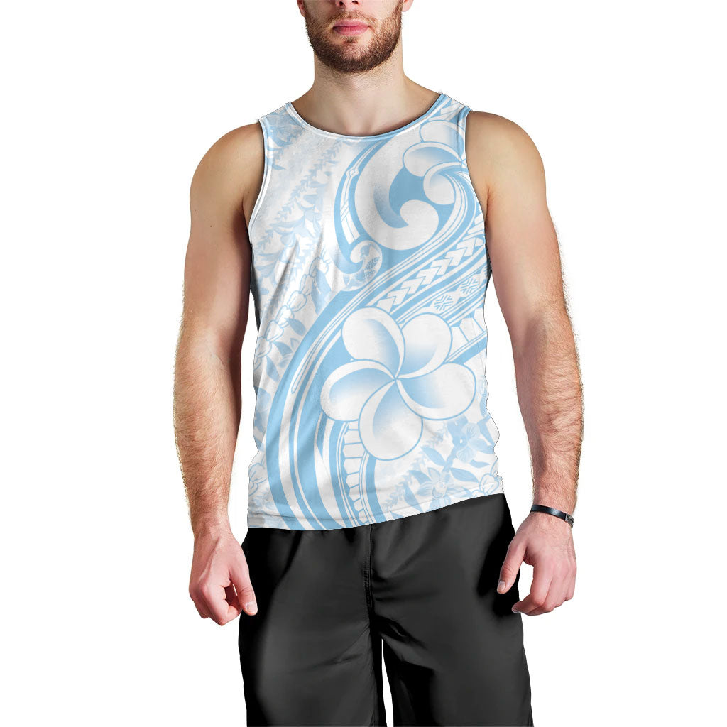 Hawaii Plumeria Lokelani Pikake Lei Men Tank Top Uliuli Polynesian Tattoo