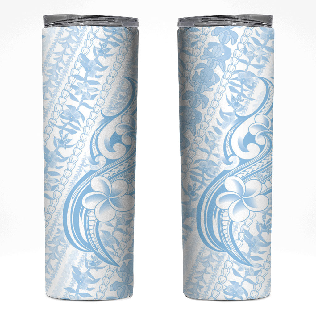 Hawaii Plumeria Lokelani Pikake Lei Skinny Tumbler Uliuli Polynesian Tattoo
