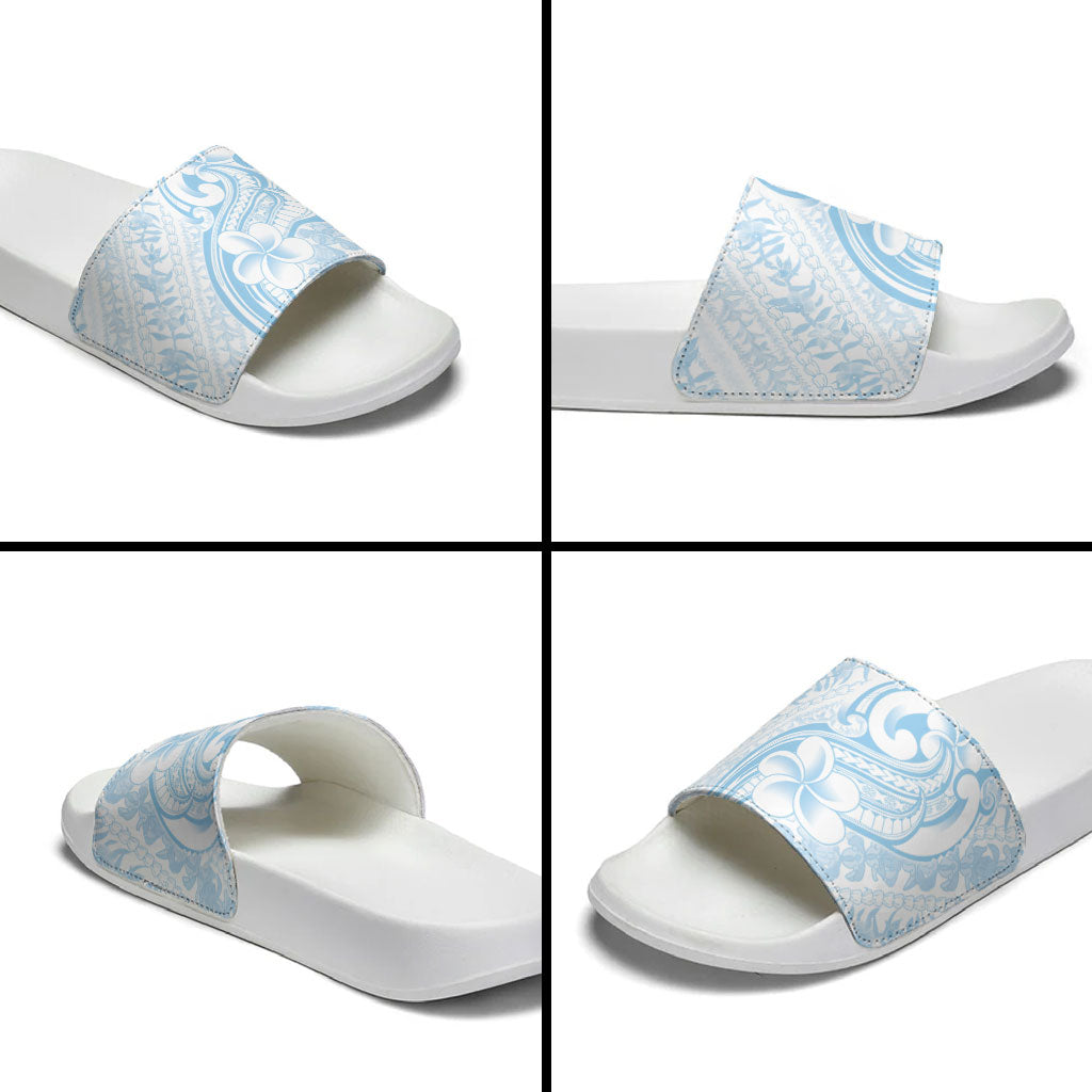 Hawaii Plumeria Lokelani Pikake Lei Slide Sandals Uliuli Polynesian Tattoo