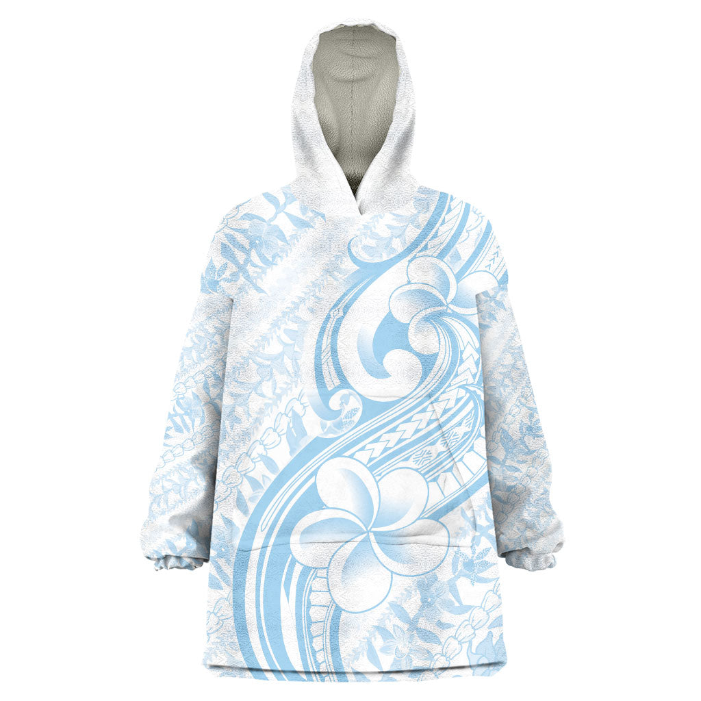 Hawaii Plumeria Lokelani Pikake Lei Wearable Blanket Hoodie Uliuli Polynesian Tattoo