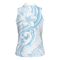 Hawaii Plumeria Lokelani Pikake Lei Women Sleeveless Polo Shirt Uliuli Polynesian Tattoo