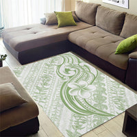 Hawaii Plumeria Lokelani Pikake Lei Area Rug Oma'oma'o Polynesian Tattoo