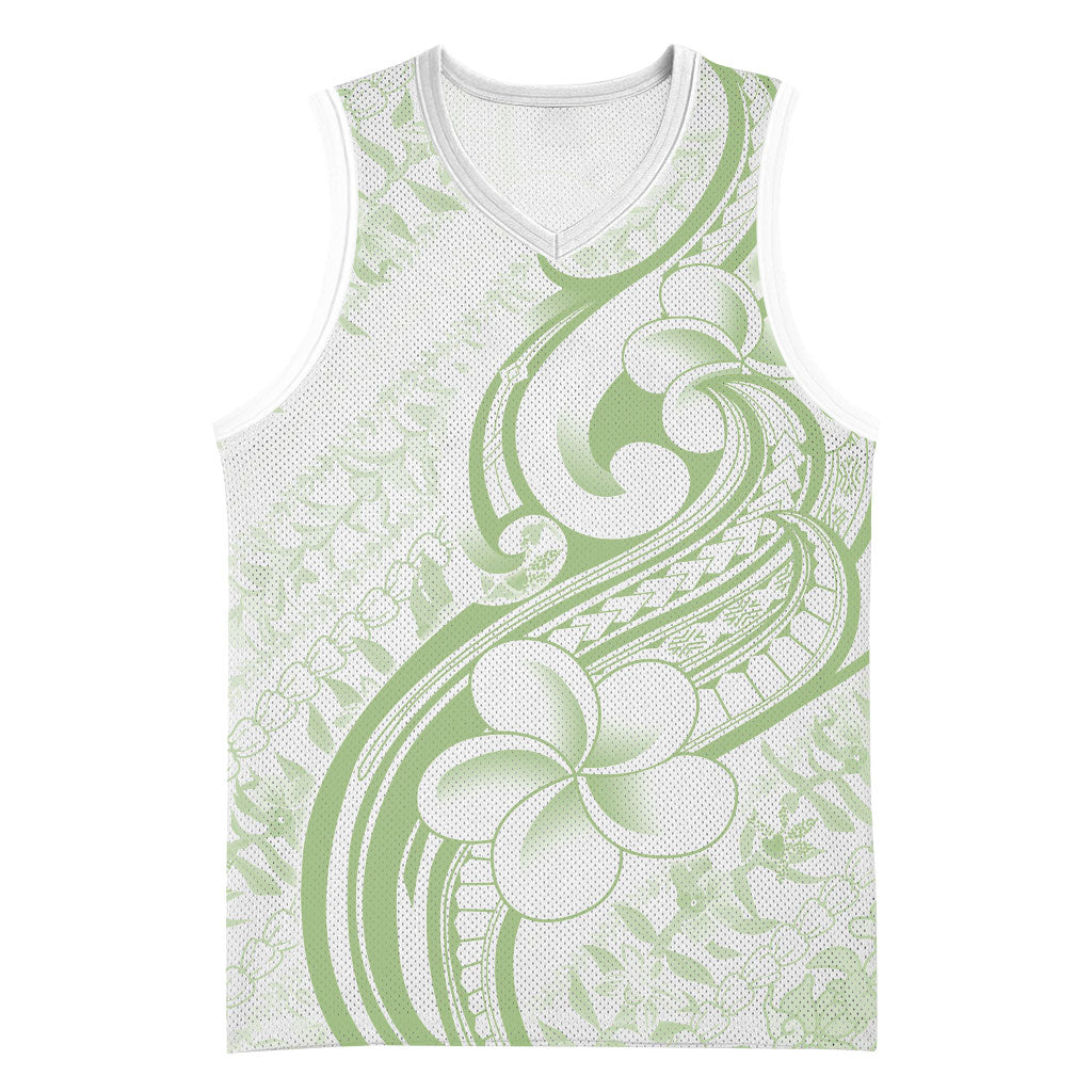 Hawaii Plumeria Lokelani Pikake Lei Basketball Jersey Oma'oma'o Polynesian Tattoo